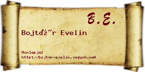 Bojtár Evelin névjegykártya