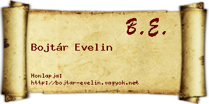 Bojtár Evelin névjegykártya