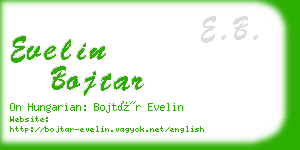 evelin bojtar business card